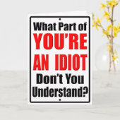 Carte Vous êtes un Idiot (Fleur jaune)