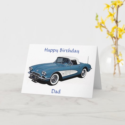 CARTE **VOUS ÊTES UN PÈRE CLASSIQUE*** JOLI ANNIVERSAIRE (Fleur jaune)