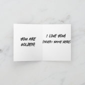 Carte Vous êtes un salut d'or (Intérieur)