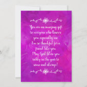 Carte Vous êtes une bénédiction MERVEILLEUSE ENTIÈREMENT (Dos)