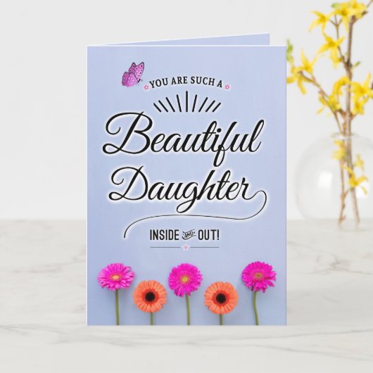 Carte Vous êtes une fille magnifique, à l'intérieur comm (Fleur jaune)