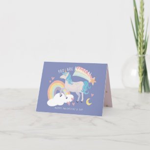 Carte Vous êtes une licorne magique et la Saint-Valentin