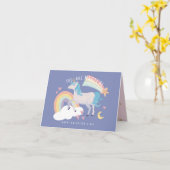 Carte Vous êtes une licorne magique et une Saint-Valenti (Fleur jaune)