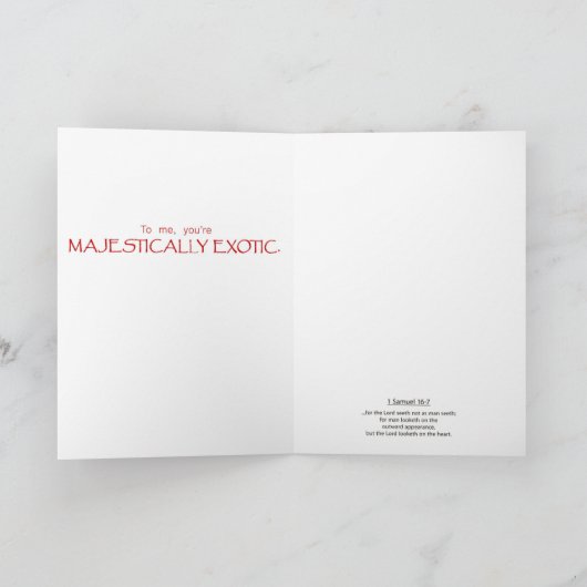 CARTE VOUS ÊTES UNIQUE (Intérieur)