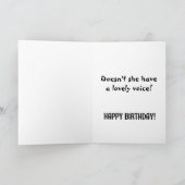 Carte Vous êtes vieux seulement si vous entendez la dame (Intérieur)