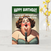 Carte Vous êtes vieux seulement si vous entendez la dame (Fleur jaune)