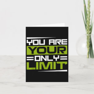 Carte Vous êtes votre seule limite, inspiration et motiv
