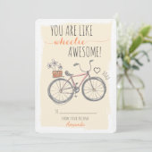Carte Vous Êtes Wheelie Awesome Vélo Valentines Classe (Debout devant)