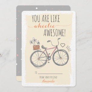 Carte Vous Êtes Wheelie Awesome Vélo Valentines Classe