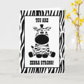 Carte Vous êtes Zebra Encouragement Fort (Fleur jaune)