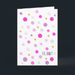 Carte Vous Étiez Ce Vieux Point Rose D'Anniversaire<br><div class="desc">Carte de voeux d'anniversaire avec des nuances de pois de parties scintillant rose et or sur le devant avec "Oh,  Baby !" s'ouvre sur "Nous n'avions aucune idée que vous étiez si vieux !" Vous pouvez aussi changer le dicton,  les polices,  les couleurs et ajouter des noms !</div>