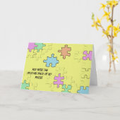Carte Vous étiez le morceau absent de mon puzzle (Fleur jaune)