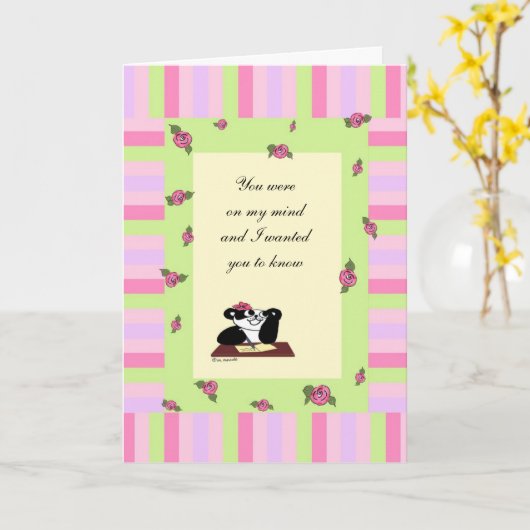 Carte Vous étiez sur mon esprit (Fleur jaune)