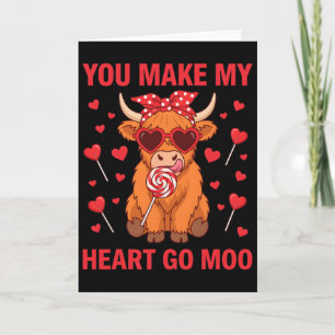 Carte Vous faites aller mon cœur vers Moo Saint-Valentin