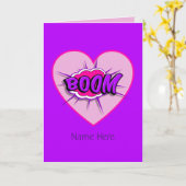 Carte Vous faites battre mon cœur BOOM Saint-Valentin (Fleur jaune)