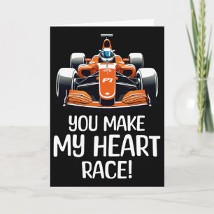 Carte Vous faites battre mon cœur Funny Valentine Racing