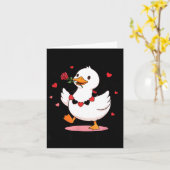 Carte Vous faites battre mon cœur Honk Drôle Oie Saint-V (Fleur jaune)