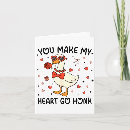 Carte Vous faites battre mon cœur Honk Saint Valentin dr (Devant)