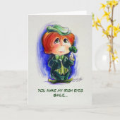 Carte Vous Faites De Mes Yeux Irlandais Smile Blank Grey (Fleur jaune)