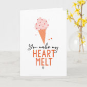 Carte Vous faites fondre mon cœur Glace de la Saint-Vale (Fleur jaune)