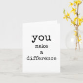 Carte Vous faites la différence, l'appréciation, le Merc (Fleur jaune)