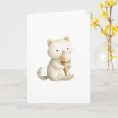 Carte Vous Faites La Vie Plus Douce Crème De Glace Cône  (Fleur jaune)