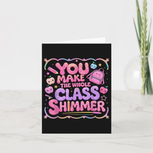 Carte Vous Faites L'Ensemble De Cl Shimmer Jote Cadeau É (Devant)
