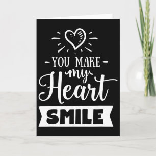 Carte Vous faites sourire mon cœur Famille assortie Sain