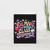 Carte Vous Faites Tout Le Cl Shimmer Jote School Cadeau (Devant)