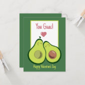 Carte Vous, Guac ! Avocado Love, Valentine's (Devant/Arrière en situation)