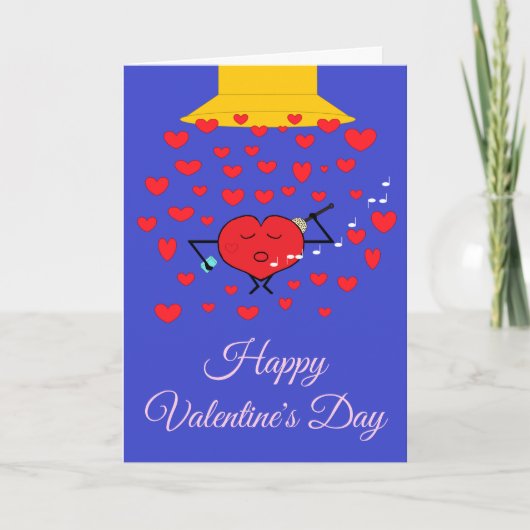 Carte Vous inonder d'amour Bleu Saint-Valentin Éd. (Devant)
