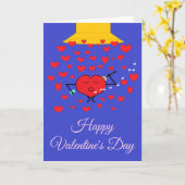 Carte Vous inonder d'amour Bleu Saint-Valentin Éd. (Fleur jaune)