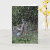 Carte Vous/lapin manquant (Fleur jaune)