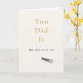 Carte Vous l'avez fait une année de sobriété (Fleur jaune)