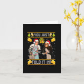 Carte vous le pliez juste à Noël (Fleur jaune)