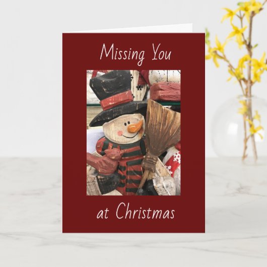 CARTE ***VOUS MANQUE À NOËL*** (Fleur jaune)