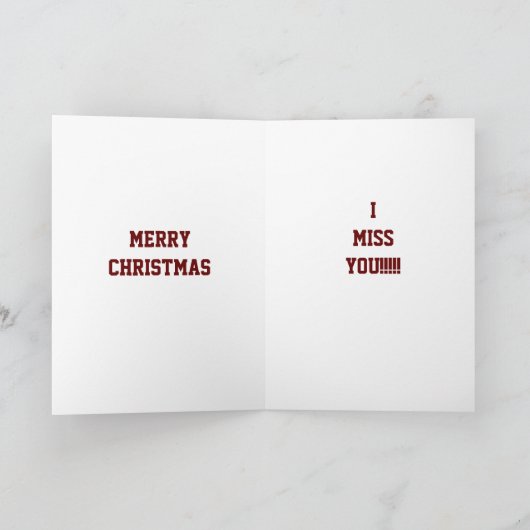 CARTE ***VOUS MANQUE*** À NOËL (Intérieur)