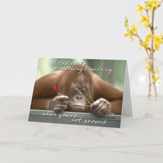 Carte Vous manquer (Fleur jaune)