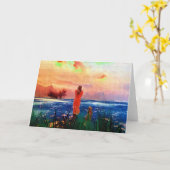Carte Vous manquer (Fleur jaune)