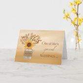 Carte Vous manquer et envoyer des bénédictions à l'occas (Fleur jaune)