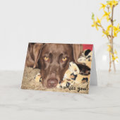 Carte Vous manquez ! (Fleur jaune)