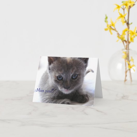 Carte Vous manquez ! ! (Fleur jaune)