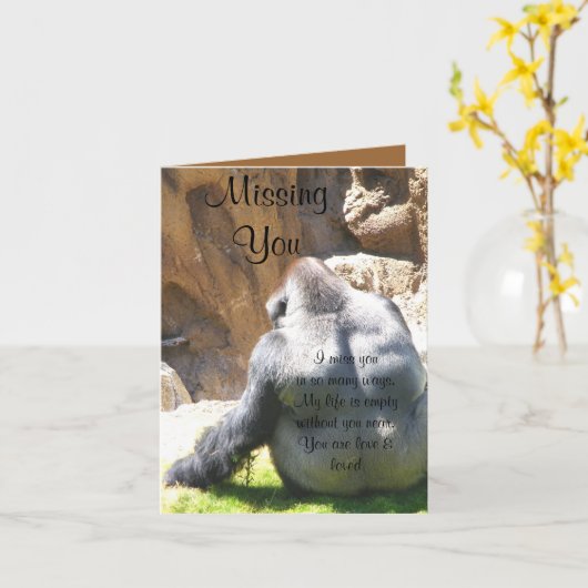 Carte Vous manquez_ (Fleur jaune)