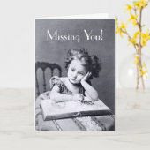 Carte Vous Manquez ! (Fleur jaune)