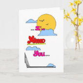 Carte Vous manquez ! (Fleur jaune)