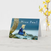 Carte Vous Manquez ! (Fleur jaune)
