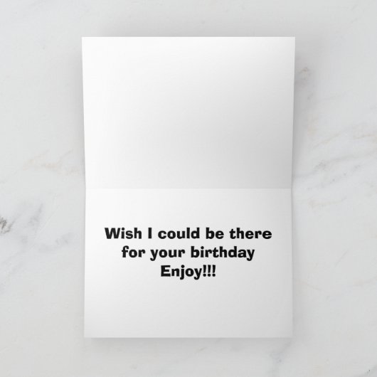 CARTE VOUS MANQUEZ À VOTRE ANNIVERSAIRE DIT TRISTE CHIEN (Intérieur)