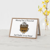 Carte Vous manquez Beaucoup de Pudding Pun pour les coup (Fleur jaune)