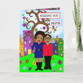 Carte Vous manquez Bestie Amitié Penser à vous (Devant)