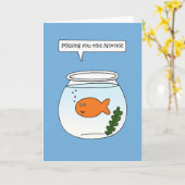 Carte Vous manquez ce Norooz Parler de poisson rouge (Fleur jaune)